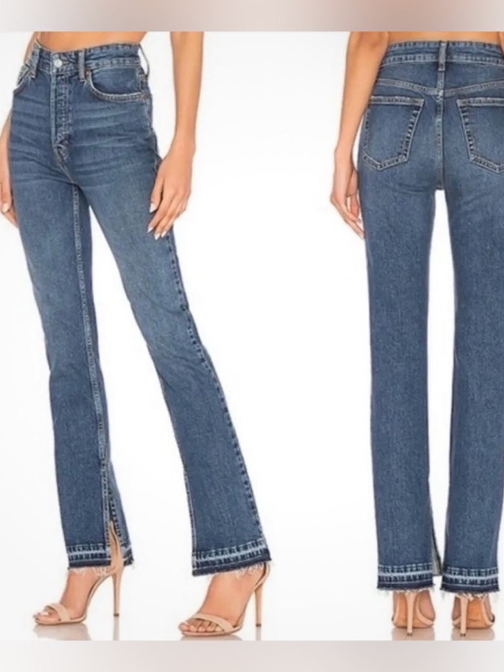 Free People We The Free Emmy Split Hem Boot Cut Jean SIZE 28 bohemian